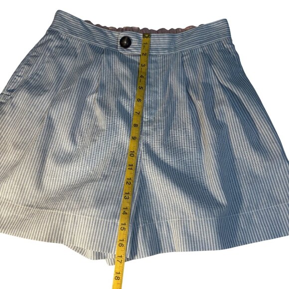 Anthropologie Womens Striped Linen-Blend High-Waisted Shorts S - Picture 8 of 8